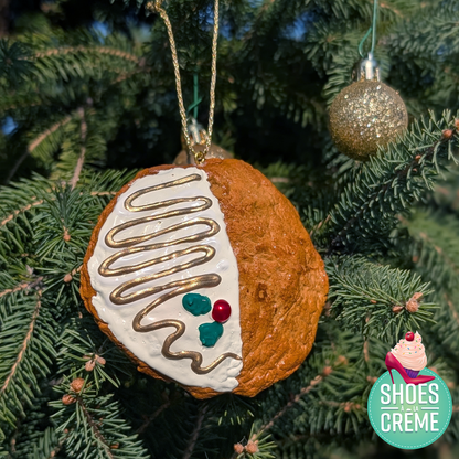 Cookie de sapin givré or