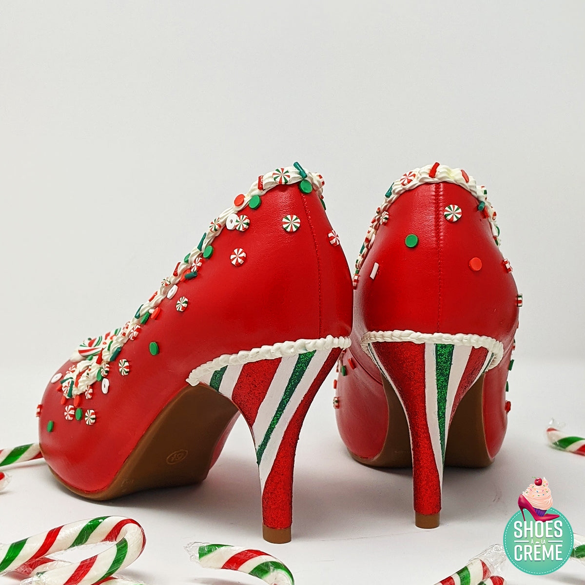 Christmas Candy Canes Heels